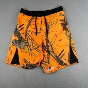 Mossy Oak Swim Trunks Mens XL Orange Tree Print Lined Bathing Suit Mens - Picture 1 of 13