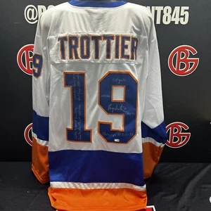 Bryan Trottier Signed New York Islanders Stat Jersey Autographed Steiner CX - Picture 1 of 4