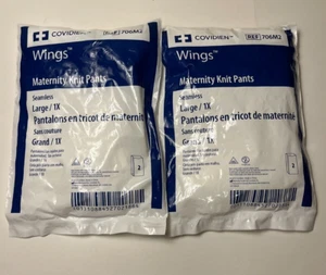 2 Packs COVIDIEN 706M2 Wings Maternity Knit Pants Large New Sealed - 4 PCs Total - Picture 1 of 1