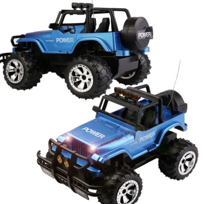 Camión de juguete todo terreno extremo todo terreno con control remoto azul niños regalo de Navidad Foto 1 de 4
