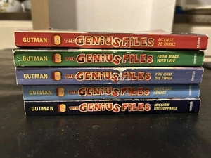 The Genius Files 1-5 Dan Gutman Children's Book Lot of 5 Bundle - Imagen 1 de 4