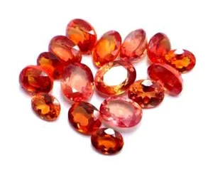 Lotto 16-20 pezzi pietre preziose sfuse CERTIFICATE zaffiro arancio naturale 200 ct - Foto 1 di 5