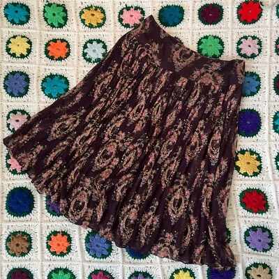 Falda púrpura de seda Whimsygoth Foto 1 de 4