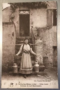 Vintage France Neris-les-Bains milkmaid postcard 1932 - Picture 1 of 2