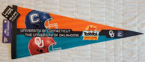U Conn  vs Oklahoma Sooners Tostitos Fiesta Bowl 2011 Pennant Huskies Sooners Cover