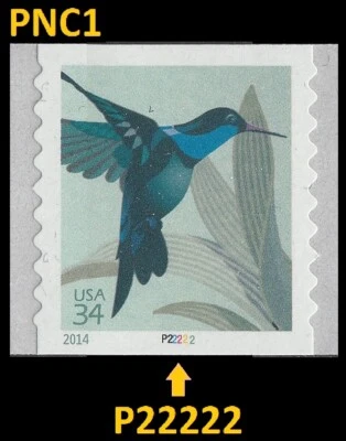 US 4858a Hummingbird 34c PNC1 P22222 MNH 2014 - Image 1 of 2