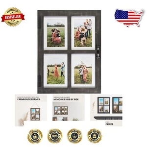 Keep Memories Alive with Rustic 5x7 Collage Frame - Easy to Hang and Display - Picture 1 of 11