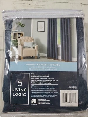 Living Logic Delmar 50" W 84" L Blue Grommet Top Panel NEW - Image 1 of 2