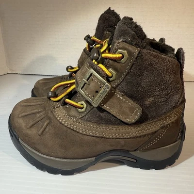 Timberland Waterproof Toddler Boots Brown Suede Leather Size 7 - Image 1 of 4