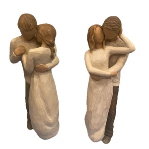 Pair of Willow Tree Together Promise Sculpted Hand-Painted Figurines 9" - Picture 1 of 8