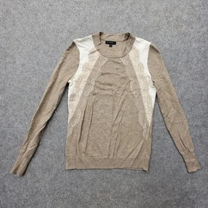 J Crew Damen Pullover Braun Größe XS Langarm Spitze Akzent - Bild 1 von 6