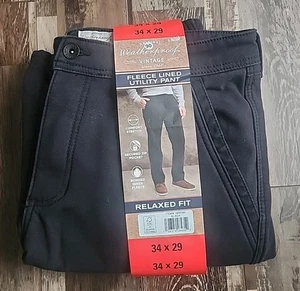 Wetterfeste Vintage Bonded Flex Utility Herrenhose schwarz 34 x 29 schwarz - Bild 1 von 3