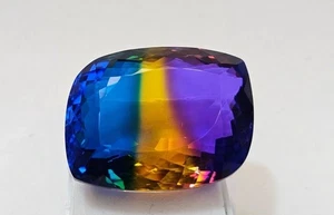 87-89 Ct Fabulous Bi-Colour Ametrine Fancy Cut Natural Loose Certified Gemstone - Picture 1 of 7