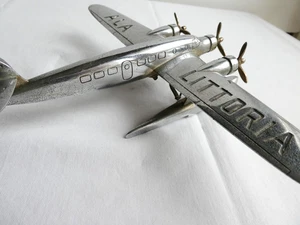 AEREO ALA LITTORIA MODELLO IN METALLO PIENO AERONAUTICA AVIAZIONE ANNI 30 REGNO - Picture 1 of 15