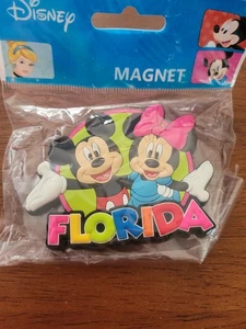 Disney Mickey & Minnie Mouse Florida Rubber Refrigerator Fridge Magnet Souvenir - Picture 1 of 2