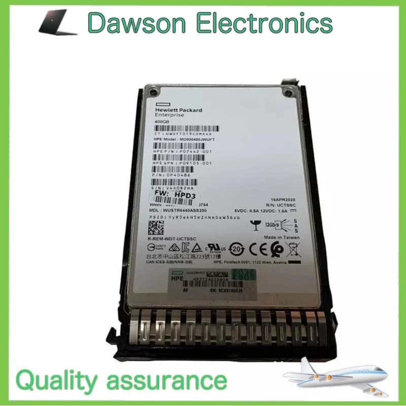 NEW HPE P09088-B21 P09922-001 400GB SAS 12G 2.5" MU SFF GEN9 GEN10 Server SSD - Image 1 of 2