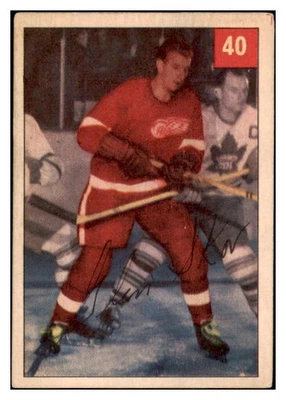 1954 PARKHURST # 40 GLEN SKOV RED WINGS VG-EX 460705 (KYCARDS) - Image 1 of 2