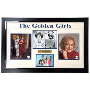 The Golden Girls Cast Signed 8x10 Photos Framed Signed Betty White Arthur JSA - Picture 1 of 13
