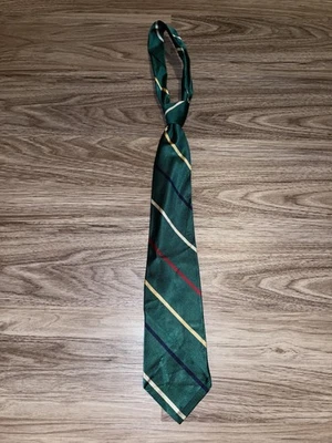 Corbata Robert Talbott Para Hombre Verde Seda Repp Rayas Cosida a Mano Hecha en EE. UU. Inglaterra Foto 1 de 4