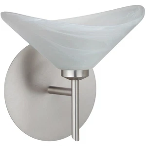 Besa Lighting 1SW-191352-SN Hoppi Wall Sconce Satin Nickel - Picture 1 of 2