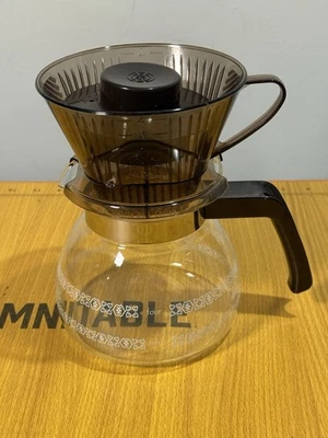 Melitta Pour Over Cone Filter 4 Cup Coffee Maker  With Glass Carafe  70s Vintage - Image 1 of 4
