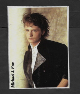 Large 1986 Dutch MICHAEL J.FOX TV/Movie Star Card