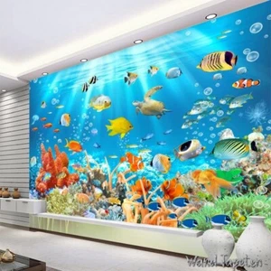 Fotomural no tejido papel pintado murales 3d mundo submarino papel pintado 1891 - Imagen 1 de 6