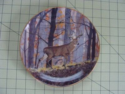 THE DANBURY MINT WHITETAIL DEER SUNLIT TRAIL PLATE NO J2987 - Image 1 of 2