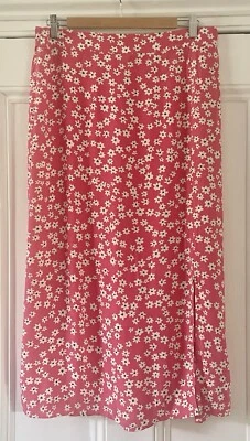 John Lewis ANYDAY Women’s Pink White & Black Floral Print Maxi Skirt UK 14 EU 42 - Image 1 of 4