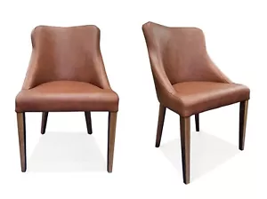 Braunes 100% Echtleder Stühle TOLO Esszimmer Sessel Echt Leder Stuhl Lederstühle - Bild 1 von 8
