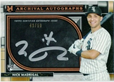 2021 Topps Museum Collection NICK MADRIGAL Silver Ink Auto Rookie Copper /50 - Image 1 of 2