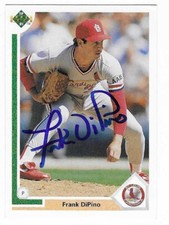 FRANK DIPINO 1991 UPPER DECK AUTOGRAPHED SIGNED # 350 ST. LOUIS CARDINALS