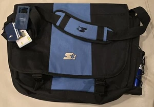 Vintage Starter Sport Messenger Bag Blue Adjustable Strap w/Water Bottle NWT - Picture 1 of 14