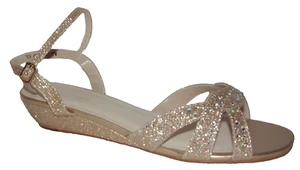 New Touch Ups By Benjamin Walk Lena Champagne Women's Sandals 10 W - Picture 1 of 4