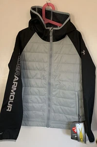 New Under Armor X Storm 1 hooded waterproof jacket for boys size YXL - Picture 1 of 6