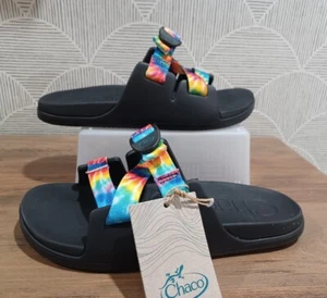 Scivolo chillos Chaco nero e scuro tie-dye taglia 6 donna nuovo - Foto 1 di 8