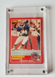 1989 Score Thurman Thomas #211 Rookie Card RC Buffalo Bills HOF Centered 