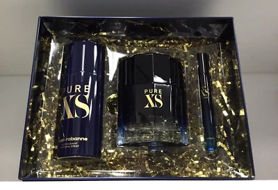PURE XS de Paco Rabanne | Juego de regalo de 3 piezas para hombre: 3,4 EDT +0,34 EDT + 5,1 desodorante Foto 1 de 3