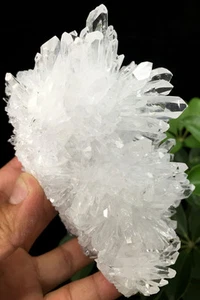 765g Top!!! Natural White Chrysanthemum Quartz Crystal Cluster Specimen ic3739 - Picture 1 of 12