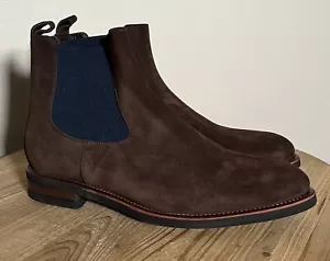Stivaletti Chelsea Trask Made in Italy Marrone Pelle Scamosciata Uomo 11 M Vibram NUOVI - Foto 1 di 11