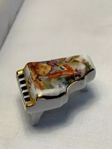 Limoges Frankreich Miniatur Klavier Puppenhaus Möbel Porzellan signiert Walleau - Bild 1 von 5