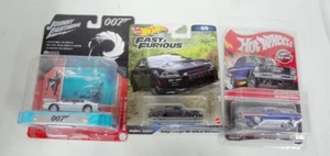 Lot of 3 Hot Wheels & Johnny Lightning Diecast Toy Cars Fast & The Furious & 007 - Picture 1 of 19
