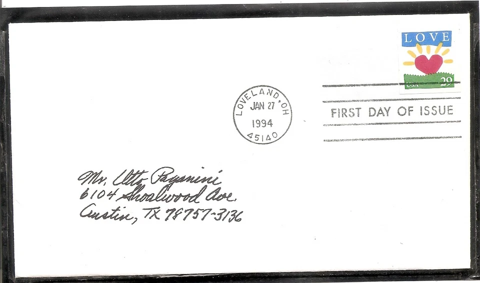 US SC # 2813 LOVE FDC.   Uncacheted. - Image 1 of 1