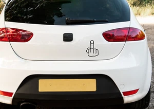 Middle Finger - Sticker Vinyl Decal Funny Rude JDM Design Car Wall Art - Picture 1 of 3