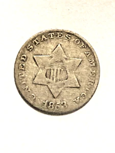 1853 Silver Three Cent Piece - Type 1 - Picture 1 of 7