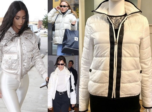 Cappotto da sci 5K Chanel 2014 Coco Nege bianco 34 36 2 4 top giacca collo pelliccia di volpe S M