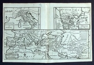 ANCIENT WORLD, ITALY, GREECE, original antique map, Herman Moll, 1739 - Picture 1 of 4