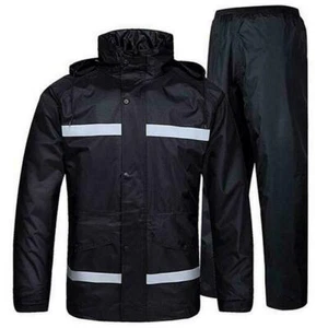 2PC Mens Waterproof Jacket Pants Zip Outdoor Motorcycle Rain Coat Windproof Suit - Picture 1 of 7