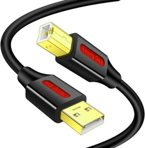 Printer Cable 20 FT,USB Printer Cable High Speed USB 2.0 A Male to Type B Male - Picture 1 of 7
