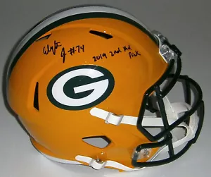 PACKERS Elgton Jenkins signed F/S Speed Rep Helmet w/ 2019 2nd Rd Pick JSA AUTO - Picture 1 of 3